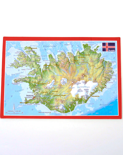 Upphleypt póstkort - Ísland